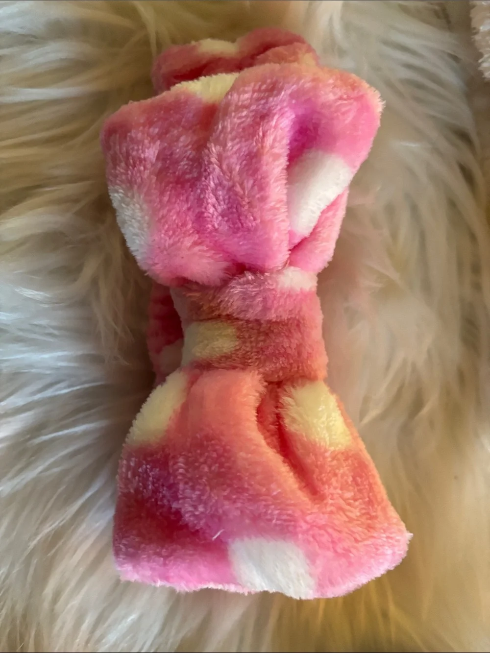 New set of 8 Multi-Colored Plush Bow Headbands.